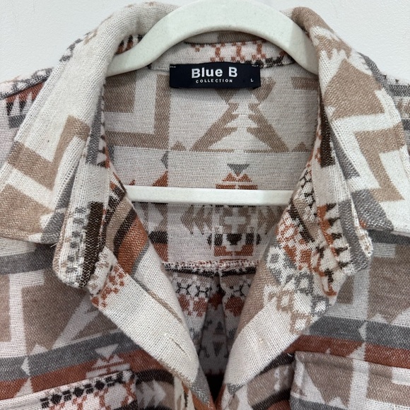 Blue B Aztec Western Shacket - Size L - Picture 4 of 10